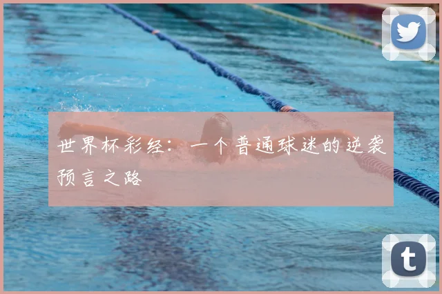 世界杯彩经：一个普通球迷的逆袭预言之路
